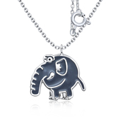Baby Elephant Silver Necklace SPE-4047